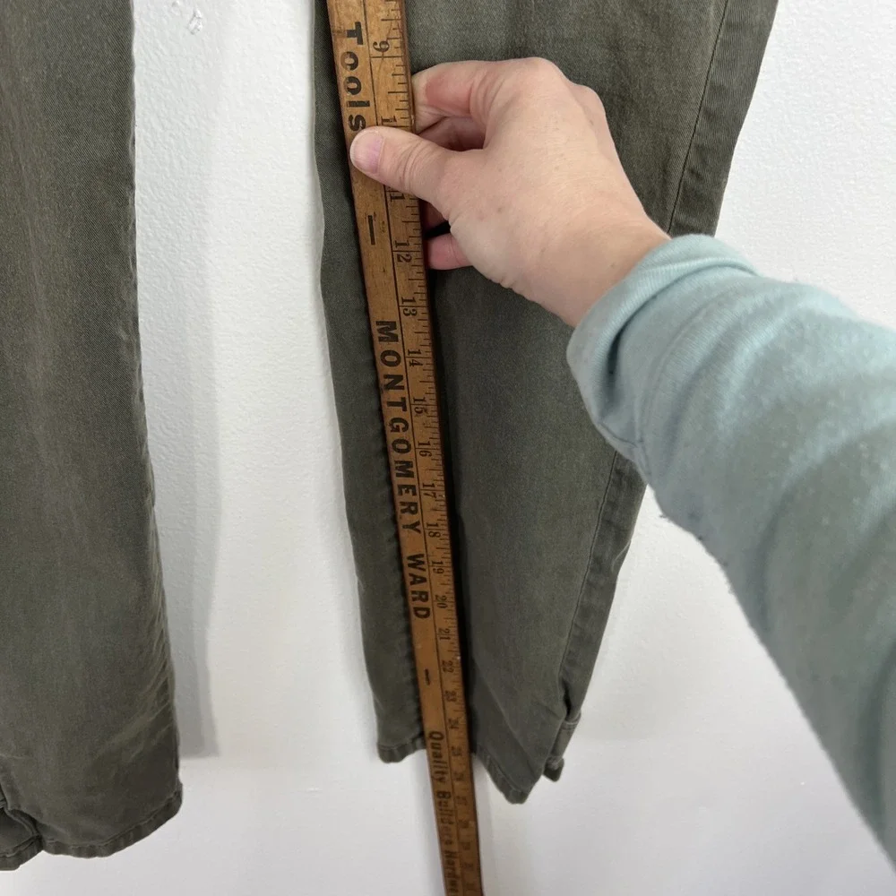 J. Jill Stretch Cargo Pants‎ Ankle Length Olive Green Gorpcore Women's Size 4